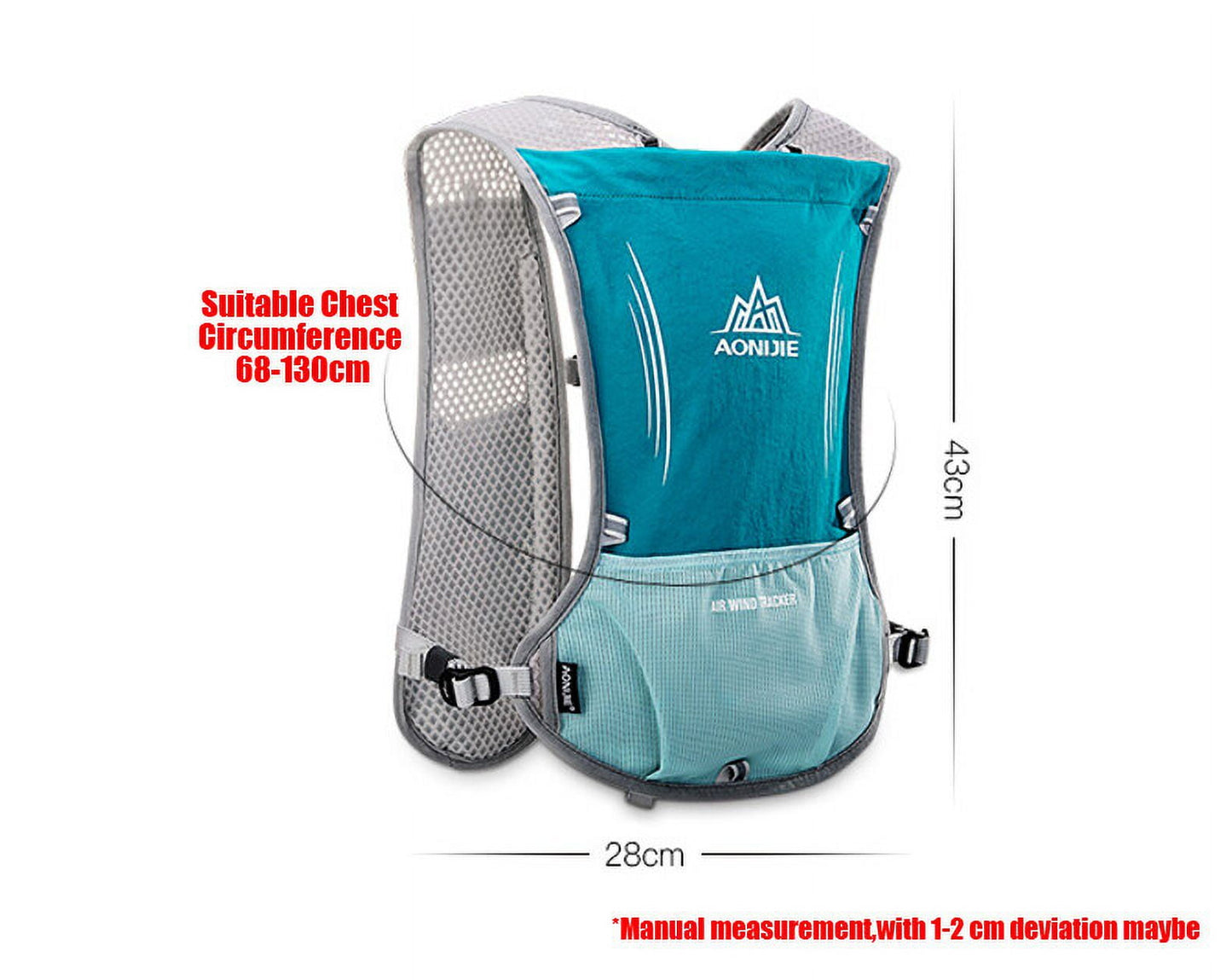 AONIJIE Premium Reflective Vest Sport Water Bottle Backpack Bag for Running Cycling Clothes for Women Men Safety Gear with Pocket with Reflective High Visibility