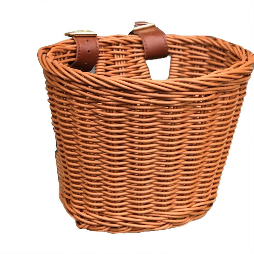 Arvbitana Rattan Bicycle Baskets, Firm Bicycle Bag, Balance Car Scooter Basket Cycling Accessories
