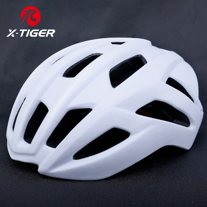 X-Tiger Bicycle Helmet Outdoor Sport Ultralight LED Light Cycling Safety Helmet Intergrally-Molded Mountain Road Bike MTB Helmet