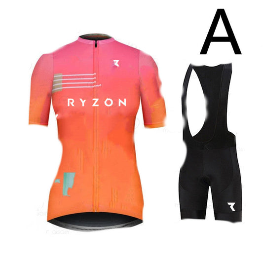 Women's Mountain Bike Cycling Jersey Short Sleeve Summer Outfit - Blue Force Sports