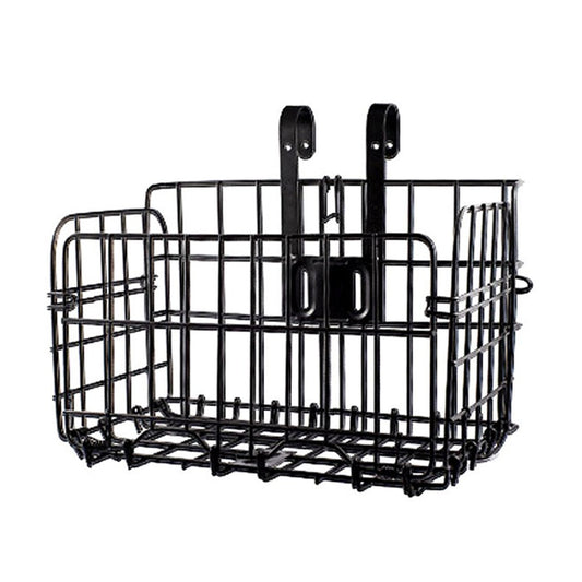 VANLOFE Bike Basket Wire Mesh Fold-Up Detchable Bicycle Front Handlebar Storage Rear Hanging for Mountain Bike Accessories Bike Frame Basket 1 Pack