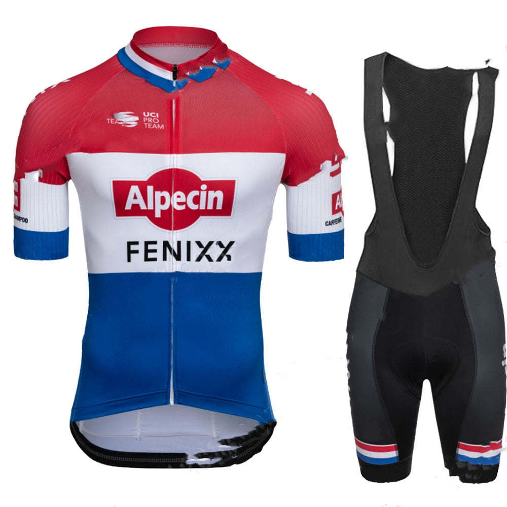 Short-sleeved Bib Cycling Jersey Suit - Blue Force Sports