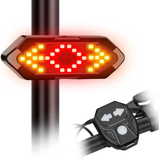 Smart Bike Tail Light with Turn Signals, Eeekit Wireless Remote Control Waterproof LED Bicycle Rear Light